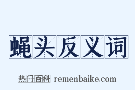 蝇头反义词是什么意思的图片